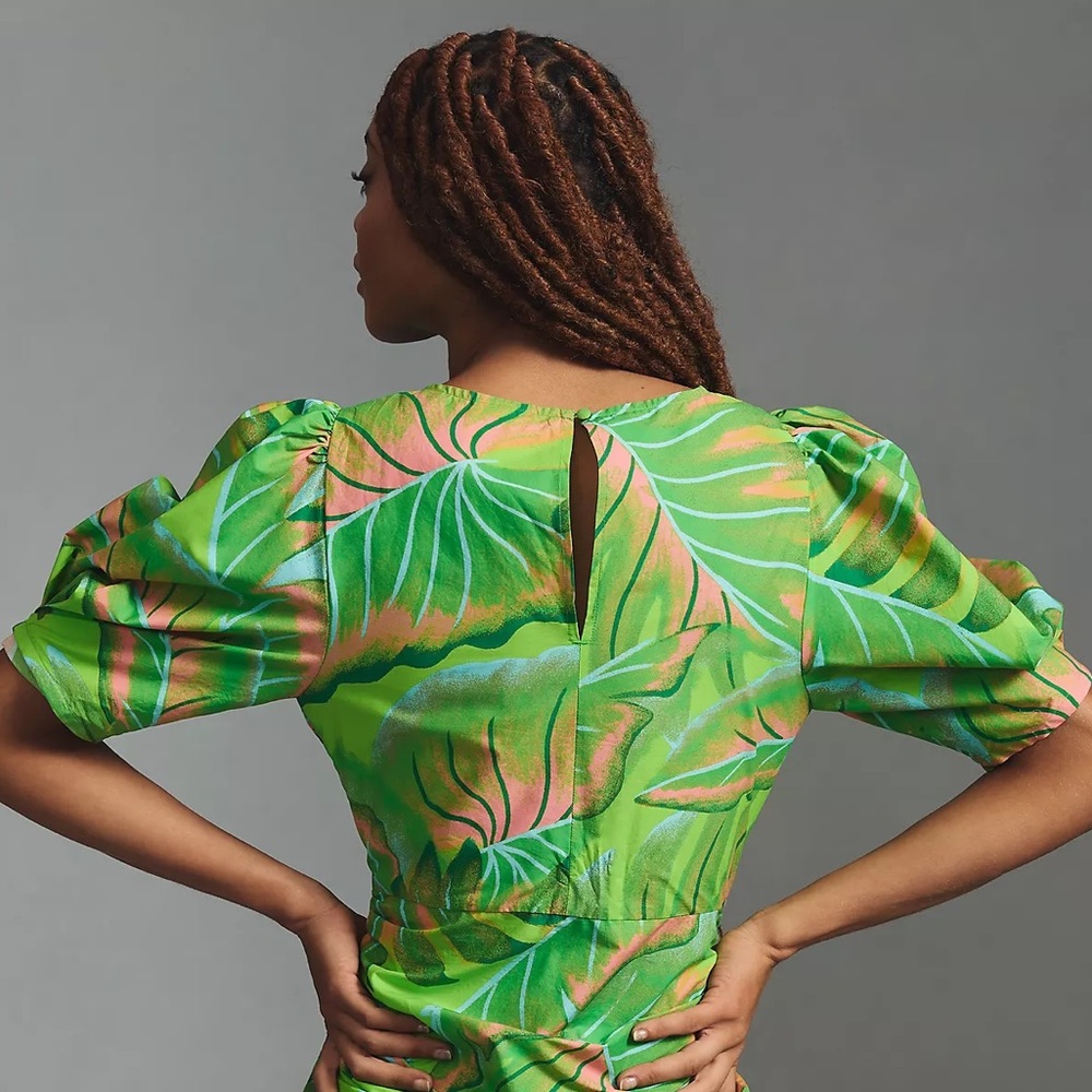 Farm Rio Tropical Puff-Sleeve Mini Dress - Picture 10 of 12
